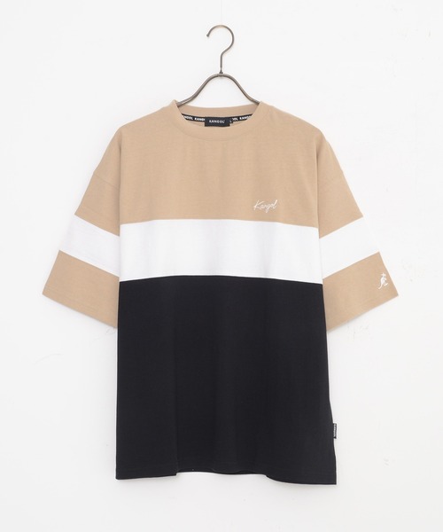 KANGOL（カンゴール）の「別注 WEB限定 KANGOL/カンゴール ワンポイント ブランド ロゴ刺繍 ビックシルエット ドロップショルダー 綿100% 半袖 Tシャツ（Tシャツ/カットソー・メンズ・ブルー/グリーン/ベージュ/ブラック/ブラック系その他/ホワイト系その他/ブルー系その他・LL/M/L/3L/4L/5L/XL）」の9枚目の写真