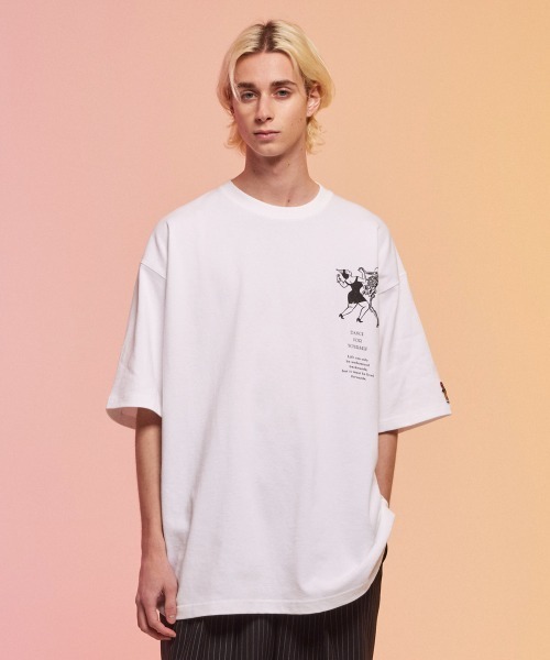rehacer(レアセル)の「rehacer : Dancism HW Wide T / ダンシズム ヘビーウェイト ワイド Tシャツ(Tシャツ/カットソー・メンズ・ホワイト/ブラック/ベージュ/ネイビー・MEDIUM/X-LARGE/LARGE)」の7枚目の写真