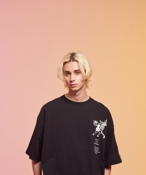 rehacer(レアセル)の「rehacer : Dancism HW Wide T / ダンシズム ヘビーウェイト ワイド Tシャツ(Tシャツ/カットソー・メンズ・ホワイト/ブラック/ベージュ/ネイビー・MEDIUM/X-LARGE/LARGE)」の12枚目の写真