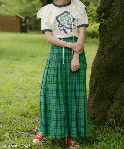 FREAK'S STORE（フリークスストア）の「Burger Chef リンガーT-shirt/バーガーシェフリンガーTシャツ（Tシャツ/カットソー・レディース・ネイビー/レッド・ﾌﾘ-）」の8枚目の写真