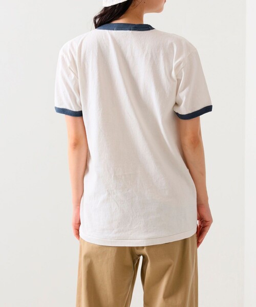 FREAK'S STORE（フリークスストア）の「Burger Chef リンガーT-shirt/バーガーシェフリンガーTシャツ（Tシャツ/カットソー・レディース・ネイビー/レッド・ﾌﾘ-）」の12枚目の写真