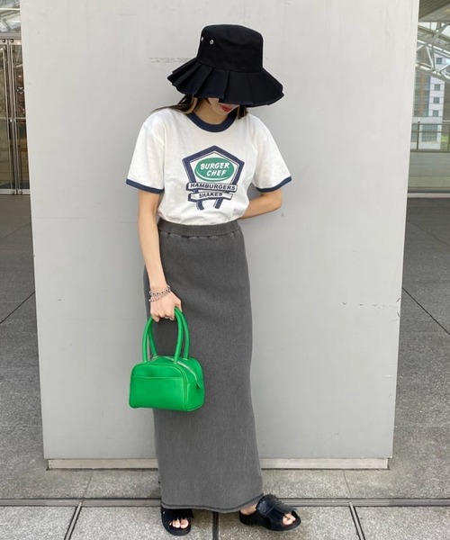 FREAK'S STORE（フリークスストア）の「Burger Chef リンガーT-shirt/バーガーシェフリンガーTシャツ（Tシャツ/カットソー・レディース・ネイビー/レッド・ﾌﾘ-）」の22枚目の写真