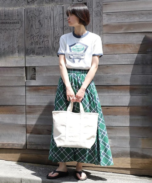 FREAK'S STORE（フリークスストア）の「Burger Chef リンガーT-shirt/バーガーシェフリンガーTシャツ（Tシャツ/カットソー・レディース・ネイビー/レッド・ﾌﾘ-）」の20枚目の写真