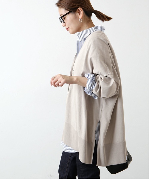 JOURNAL STANDARD（ジャーナルスタンダード）の「■■《追加2》ハイツイストコットンポンチョカーディガン（カーディガン/ボレロ・レディース・ブラック/グレー/ブルー/グリーン・FREE）」の3枚目の写真