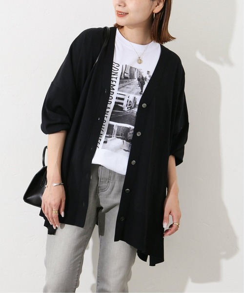 JOURNAL STANDARD（ジャーナルスタンダード）の「■■《追加2》ハイツイストコットンポンチョカーディガン（カーディガン/ボレロ・レディース・ブラック/グレー/ブルー/グリーン・FREE）」の22枚目の写真