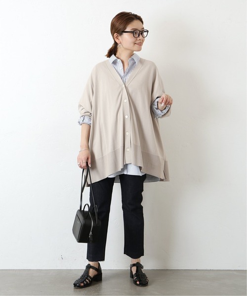 JOURNAL STANDARD（ジャーナルスタンダード）の「■■《追加2》ハイツイストコットンポンチョカーディガン（カーディガン/ボレロ・レディース・ブラック/グレー/ブルー/グリーン・FREE）」の13枚目の写真