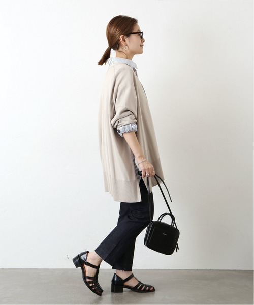 JOURNAL STANDARD（ジャーナルスタンダード）の「■■《追加2》ハイツイストコットンポンチョカーディガン（カーディガン/ボレロ・レディース・ブラック/グレー/ブルー/グリーン・FREE）」の12枚目の写真