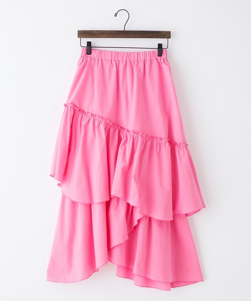 byYOUANCE（バイユアンス）の「アシメフリルロングスカート（スカート・レディース・ホワイト/ブラック/ピンク・FREE）」の13枚目の写真