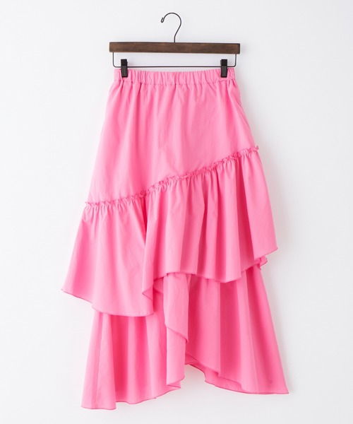 byYOUANCE（バイユアンス）の「アシメフリルロングスカート（スカート・レディース・ホワイト/ブラック/ピンク・FREE）」の14枚目の写真