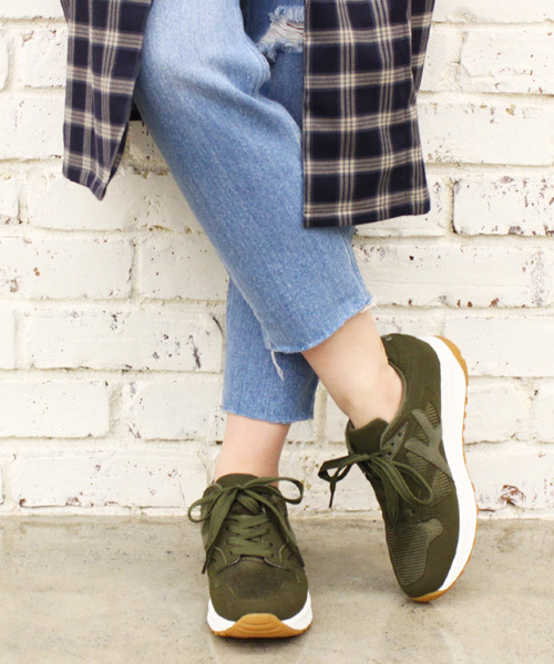 Kastane（カスタネ）の「【Kastane】オリジナルスニーカー（スニーカー・レディース・ライトグレー/カーキ/パープル/ネイビー・38/24/37/23.5cm/36/23/38/37/36）」の3枚目の写真