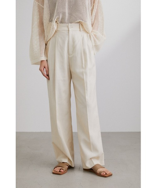 STYLEMIXER(スタイルミキサー)の「リネンツータックパンツ(その他パンツ・レディース・ライトグリーン/ライトベージュ/ダークネイビー・MEDIUM/X-SMALL/SMALL)」の7枚目の写真