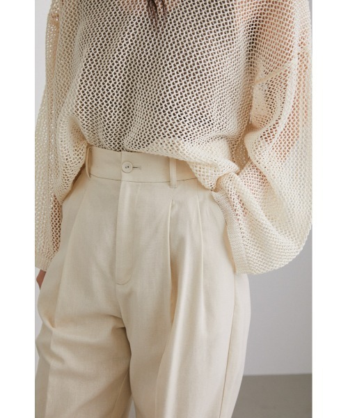 STYLEMIXER(スタイルミキサー)の「リネンツータックパンツ(その他パンツ・レディース・ライトグリーン/ライトベージュ/ダークネイビー・MEDIUM/X-SMALL/SMALL)」の9枚目の写真