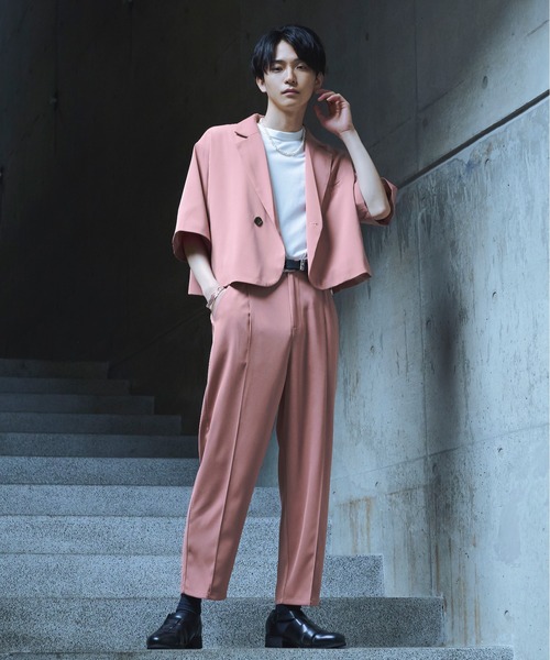 Ellno Loset(エルノロゼット)の「アンクルテーパードパンツ/セットアップ対応(スラックス・メンズ・ライトグレー/ブラック/ピンク/ブルー・SMALL/MEDIUM/LARGE)」の11枚目の写真