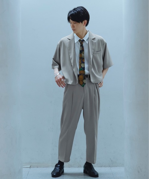 Ellno Loset(エルノロゼット)の「アンクルテーパードパンツ/セットアップ対応(スラックス・メンズ・ライトグレー/ブラック/ピンク/ブルー・SMALL/MEDIUM/LARGE)」の8枚目の写真
