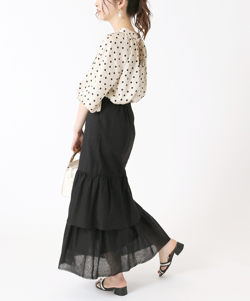 【未使用】★コムデギャルソン★コットンスカート　フリル　ティアード　レース COMME des GARCONS GIRL コム デ ギャルソン ガール 21SS