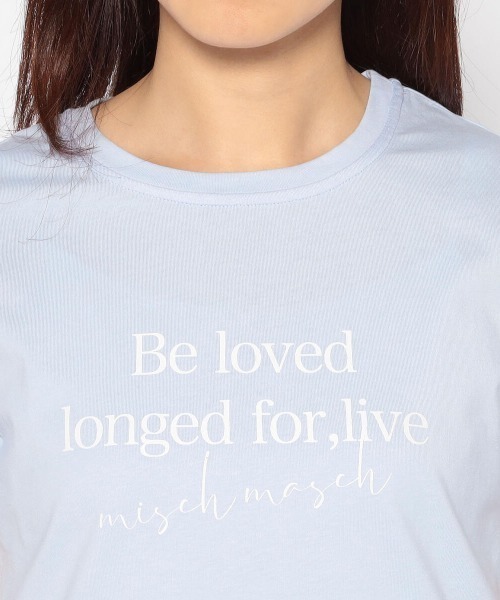 MISCH MASCH（ミッシュマッシュ）の「ロゴプリントＴシャツ（Tシャツ/カットソー・レディース・ホワイト/ライトブルー/ブラック・MEDIUM）」の12枚目の写真