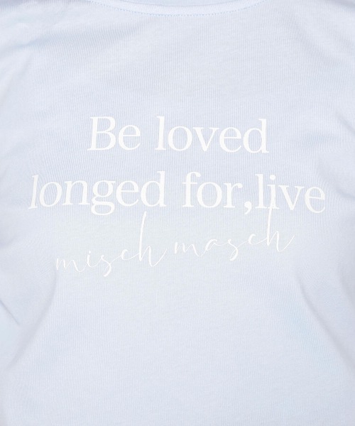 MISCH MASCH（ミッシュマッシュ）の「ロゴプリントＴシャツ（Tシャツ/カットソー・レディース・ホワイト/ライトブルー/ブラック・MEDIUM）」の10枚目の写真