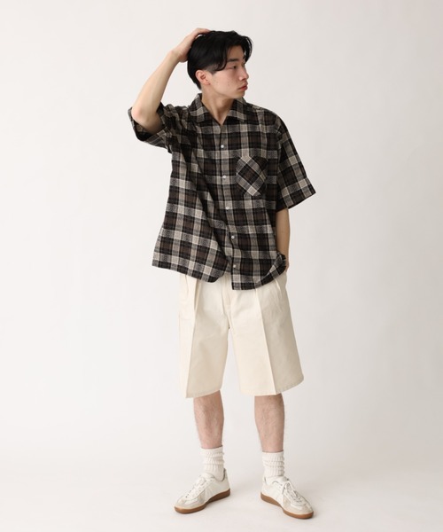 BROKEN BASE(ブロークンベース)の「チェックオープンカラーシャツ(シャツ/ブラウス・メンズ・ブラック/イエロー・MEDIUM/LARGE)」の15枚目の写真