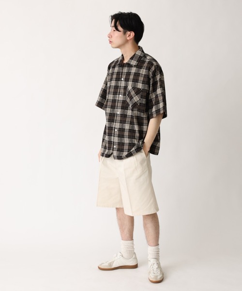 BROKEN BASE(ブロークンベース)の「チェックオープンカラーシャツ(シャツ/ブラウス・メンズ・ブラック/イエロー・MEDIUM/LARGE)」の3枚目の写真