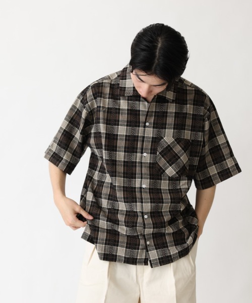 BROKEN BASE(ブロークンベース)の「チェックオープンカラーシャツ(シャツ/ブラウス・メンズ・ブラック/イエロー・MEDIUM/LARGE)」の20枚目の写真