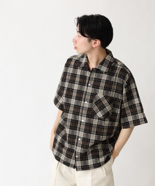 BROKEN BASE(ブロークンベース)の「チェックオープンカラーシャツ(シャツ/ブラウス・メンズ・ブラック/イエロー・MEDIUM/LARGE)」の16枚目の写真