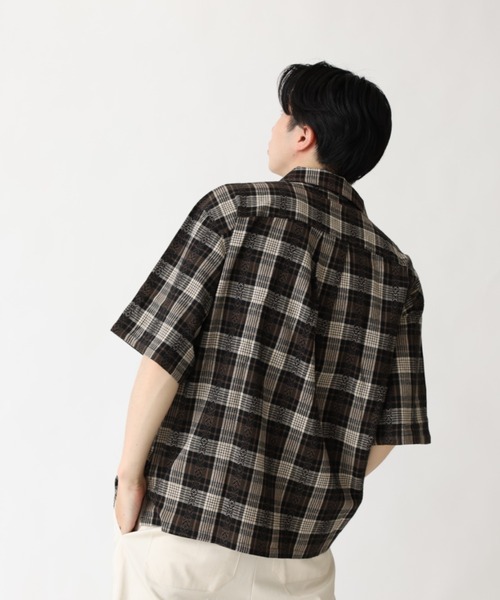 BROKEN BASE(ブロークンベース)の「チェックオープンカラーシャツ(シャツ/ブラウス・メンズ・ブラック/イエロー・MEDIUM/LARGE)」の4枚目の写真