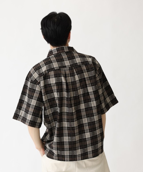 BROKEN BASE(ブロークンベース)の「チェックオープンカラーシャツ(シャツ/ブラウス・メンズ・ブラック/イエロー・MEDIUM/LARGE)」の9枚目の写真