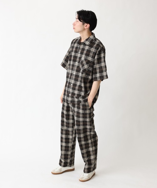 BROKEN BASE(ブロークンベース)の「チェックオープンカラーシャツ(シャツ/ブラウス・メンズ・ブラック/イエロー・MEDIUM/LARGE)」の5枚目の写真