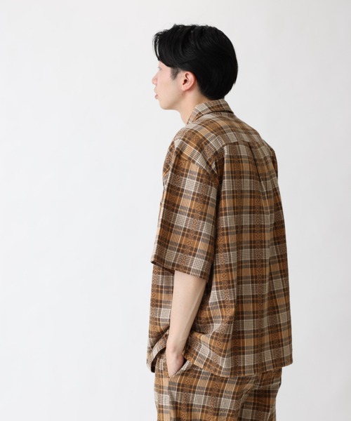 BROKEN BASE(ブロークンベース)の「チェックオープンカラーシャツ(シャツ/ブラウス・メンズ・ブラック/イエロー・MEDIUM/LARGE)」の18枚目の写真
