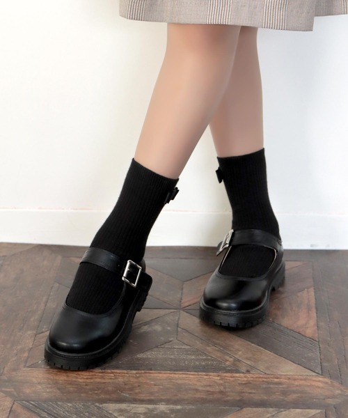 SOROTTO(ソロット)の「ストラップ 軽量厚底 タンクソールのフォーマルパンプス ◆(パンプス・キッズ・ブラック/ブラック系その他・23.0cm/24.0cm/22.0cm/21.0cm)」の3枚目の写真