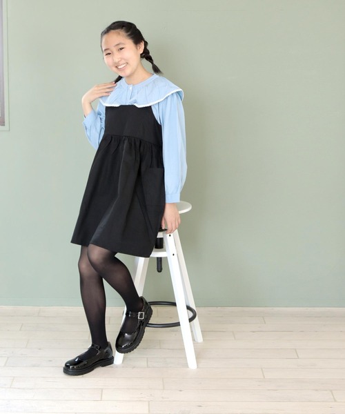 SOROTTO(ソロット)の「ストラップ 軽量厚底 タンクソールのフォーマルパンプス ◆(パンプス・キッズ・ブラック/ブラック系その他・23.0cm/24.0cm/22.0cm/21.0cm)」の8枚目の写真