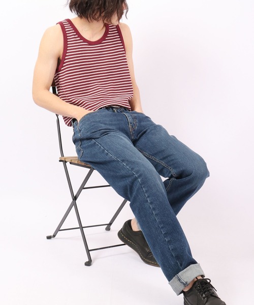 JEMORGAN（ジェーイーモーガン）の「JEMORGAN ワッフルボーダータンクトップ（パック入り）（タンクトップ・メンズ・グレー系その他/グリーン系その他/ブルー系その他/レッド系その他・M/XL/L）」の22枚目の写真