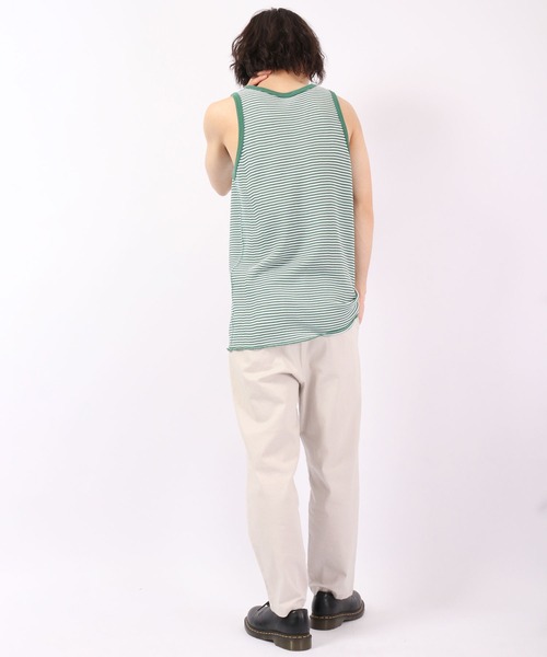 JEMORGAN（ジェーイーモーガン）の「JEMORGAN ワッフルボーダータンクトップ（パック入り）（タンクトップ・メンズ・グレー系その他/グリーン系その他/ブルー系その他/レッド系その他・M/XL/L）」の6枚目の写真