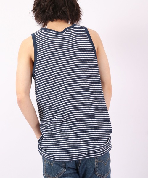 JEMORGAN（ジェーイーモーガン）の「JEMORGAN ワッフルボーダータンクトップ（パック入り）（タンクトップ・メンズ・グレー系その他/グリーン系その他/ブルー系その他/レッド系その他・M/XL/L）」の9枚目の写真