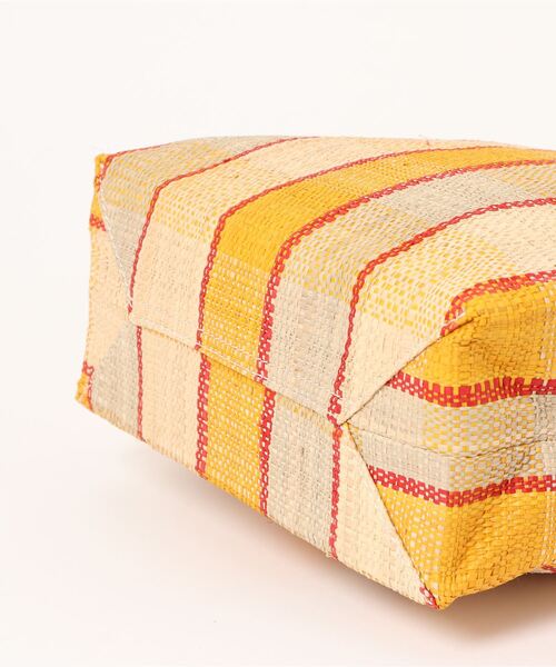 EleSac（エルサック）の「【EleSac / エルサック】ショッピングバッグカゴトート（かごバッグ・レディース・グレー/イエロー・FREE）」の5枚目の写真