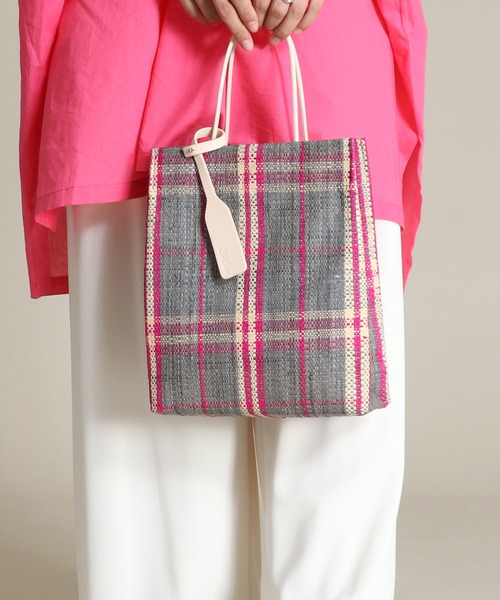 EleSac（エルサック）の「【EleSac / エルサック】ショッピングバッグカゴトート（かごバッグ・レディース・グレー/イエロー・FREE）」の12枚目の写真