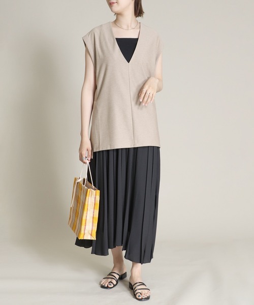 EleSac（エルサック）の「【EleSac / エルサック】ショッピングバッグカゴトート（かごバッグ・レディース・グレー/イエロー・FREE）」の10枚目の写真