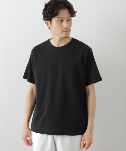 417 EDIFICE(フォーワンセブンエディフィス)の「【吸水速乾】 シルケット スムースTシャツ(Tシャツ/カットソー・メンズ・ホワイト/チャコールグレー/ブラック/ベージュ/グレー/サックスブルー・SMALL/MEDIUM/LARGE/X-LARGE)」の15枚目の写真