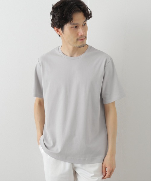 417 EDIFICE(フォーワンセブンエディフィス)の「【吸水速乾】 シルケット スムースTシャツ(Tシャツ/カットソー・メンズ・ホワイト/チャコールグレー/ブラック/ベージュ/グレー/サックスブルー・SMALL/MEDIUM/LARGE/X-LARGE)」の13枚目の写真