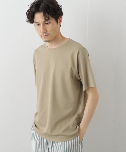 417 EDIFICE(フォーワンセブンエディフィス)の「【吸水速乾】 シルケット スムースTシャツ(Tシャツ/カットソー・メンズ・ホワイト/チャコールグレー/ブラック/ベージュ/グレー/サックスブルー・SMALL/MEDIUM/LARGE/X-LARGE)」の10枚目の写真