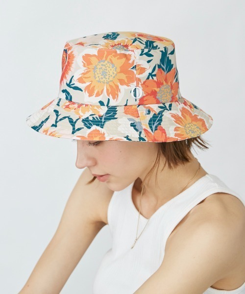Chapeau d' O(シャポードオー)の「Chapeau d' O Flower PT Bucket(ハット・レディース・オレンジ/ブルー・M/57.5cm)」の2枚目の写真