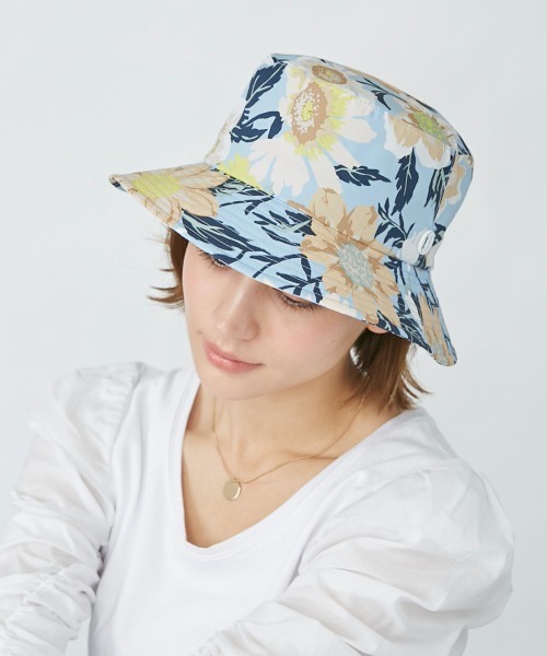 Chapeau d' O(シャポードオー)の「Chapeau d' O Flower PT Bucket(ハット・レディース・オレンジ/ブルー・M/57.5cm)」の1枚目の写真