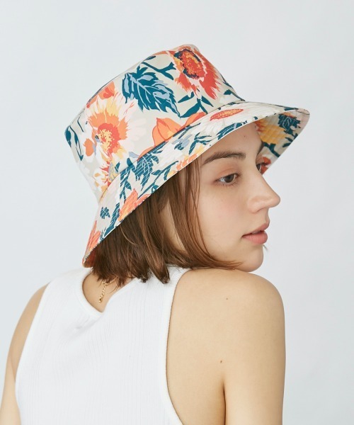 Chapeau d' O(シャポードオー)の「Chapeau d' O Flower PT Bucket(ハット・レディース・オレンジ/ブルー・M/57.5cm)」の11枚目の写真