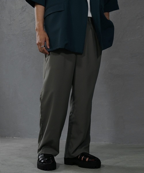 MinoriTY(マイノリティ)の「【MinoriTY】接触冷感サマーワイドスラックス メンズ ワイドパンツ とろみ素材 無地 夏服 秋服 オーバーサイズ ルーズシルエット(スラックス・メンズ・ブラック/アイボリー/グレー系その他/ブラウン/モカ・S/M/L)」の19枚目の写真