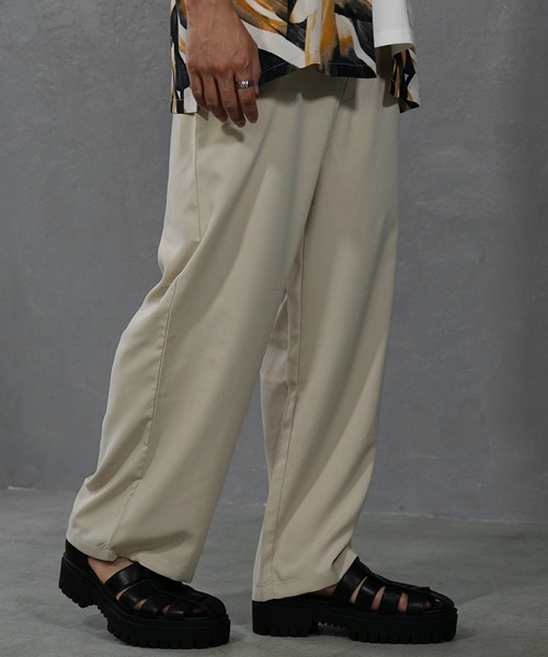 MinoriTY(マイノリティ)の「【MinoriTY】接触冷感サマーワイドスラックス メンズ ワイドパンツ とろみ素材 無地 夏服 秋服 オーバーサイズ ルーズシルエット(スラックス・メンズ・ブラック/アイボリー/グレー系その他/ブラウン/モカ・S/M/L)」の7枚目の写真