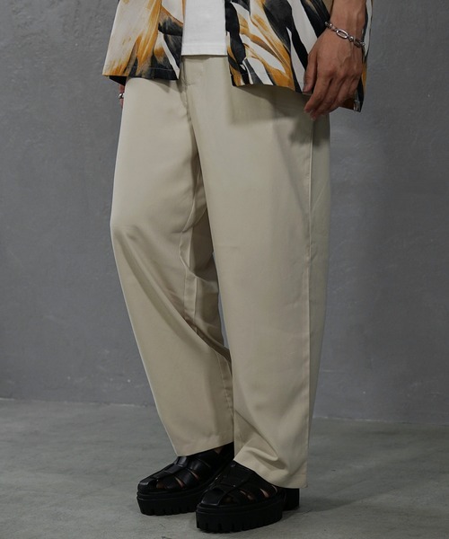 MinoriTY(マイノリティ)の「【MinoriTY】接触冷感サマーワイドスラックス メンズ ワイドパンツ とろみ素材 無地 夏服 秋服 オーバーサイズ ルーズシルエット(スラックス・メンズ・ブラック/アイボリー/グレー系その他/ブラウン/モカ・S/M/L)」の8枚目の写真