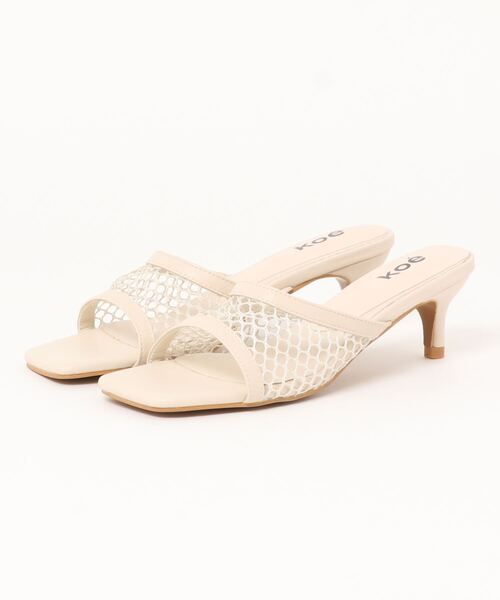 koe（コエ）の「メッシュサンダル＊（サンダル・レディース・ブラック/オフホワイト・S/M/L）」の19枚目の写真