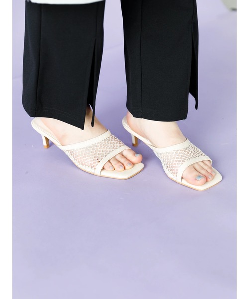 koe（コエ）の「メッシュサンダル＊（サンダル・レディース・ブラック/オフホワイト・S/M/L）」の7枚目の写真