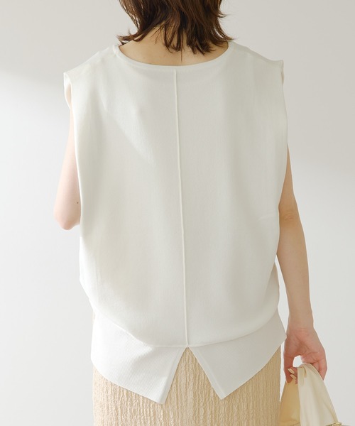 COLLAGE GALLARDAGALANTE（コラージュガリャルダガランテ）の「サイドラメサマーニット（ニット/セーター・レディース・ホワイト/ブラック・FREE）」の15枚目の写真