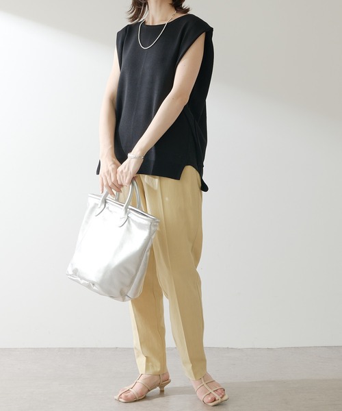 COLLAGE GALLARDAGALANTE（コラージュガリャルダガランテ）の「サイドラメサマーニット（ニット/セーター・レディース・ホワイト/ブラック・FREE）」の11枚目の写真